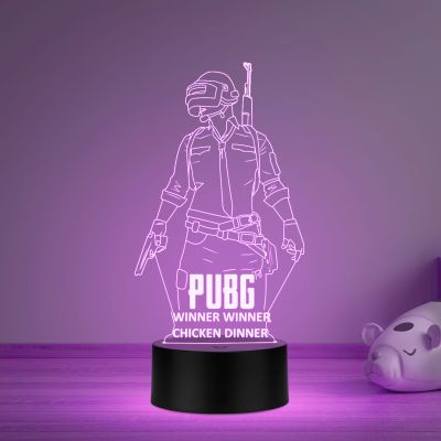 PUBG Led Night Lamp Multicolored Light Gift For PUBG Lover & Game Room Decor